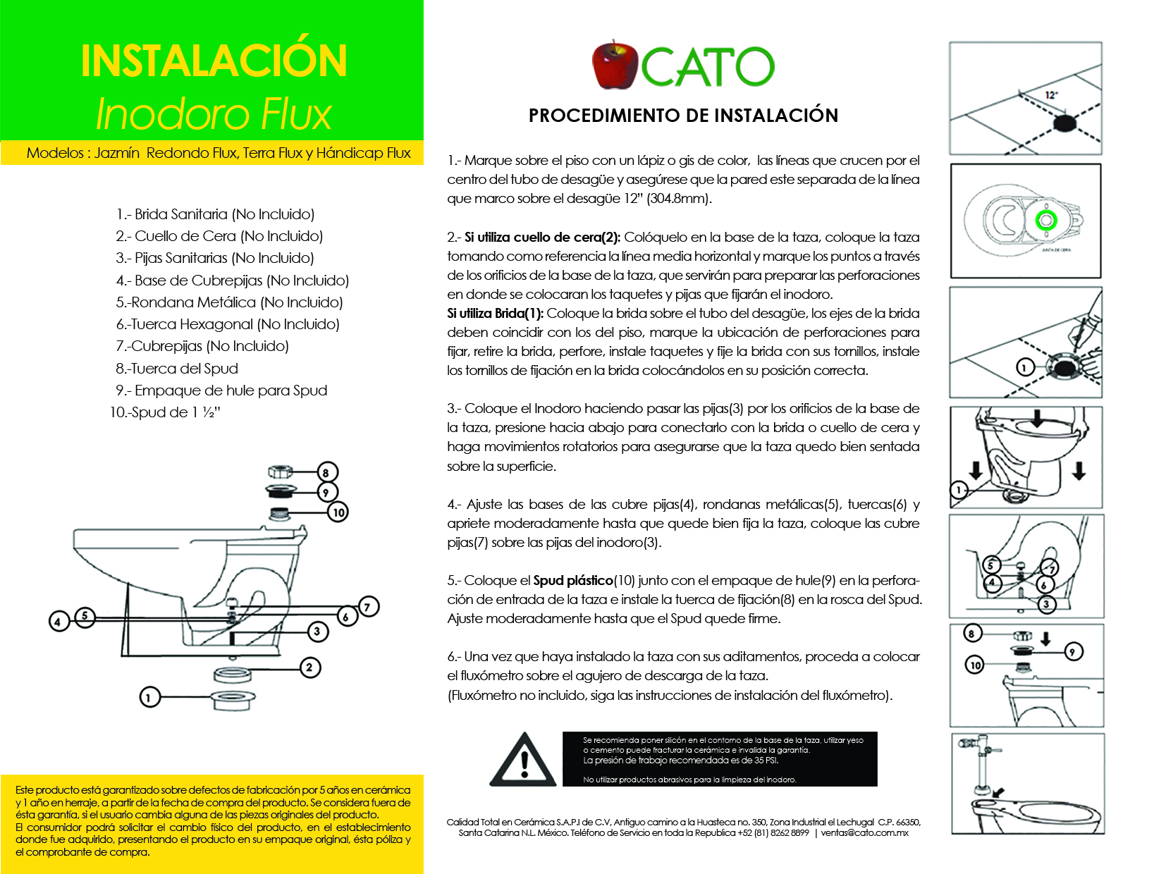 Taza Wc Handicapped Blanca CATO-H001